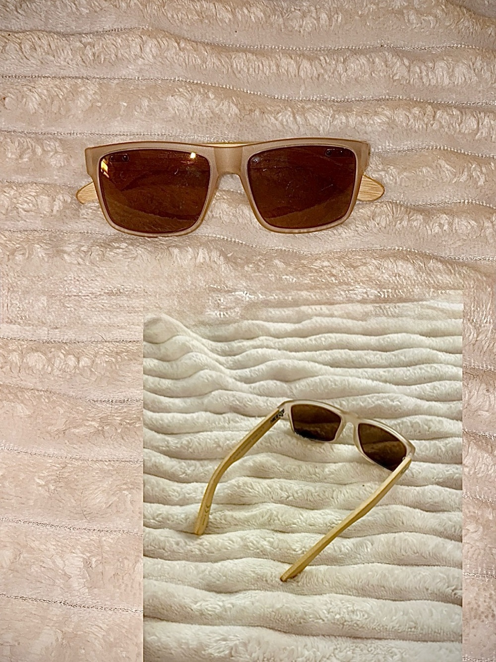 Target Beige and Brown Rectangular Women’s Sunglasses